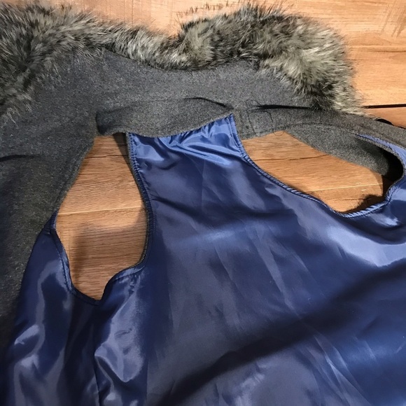 Faux Fur Collar Belted Sleeveless Gilet Vest Boho - Picture 5 of 13